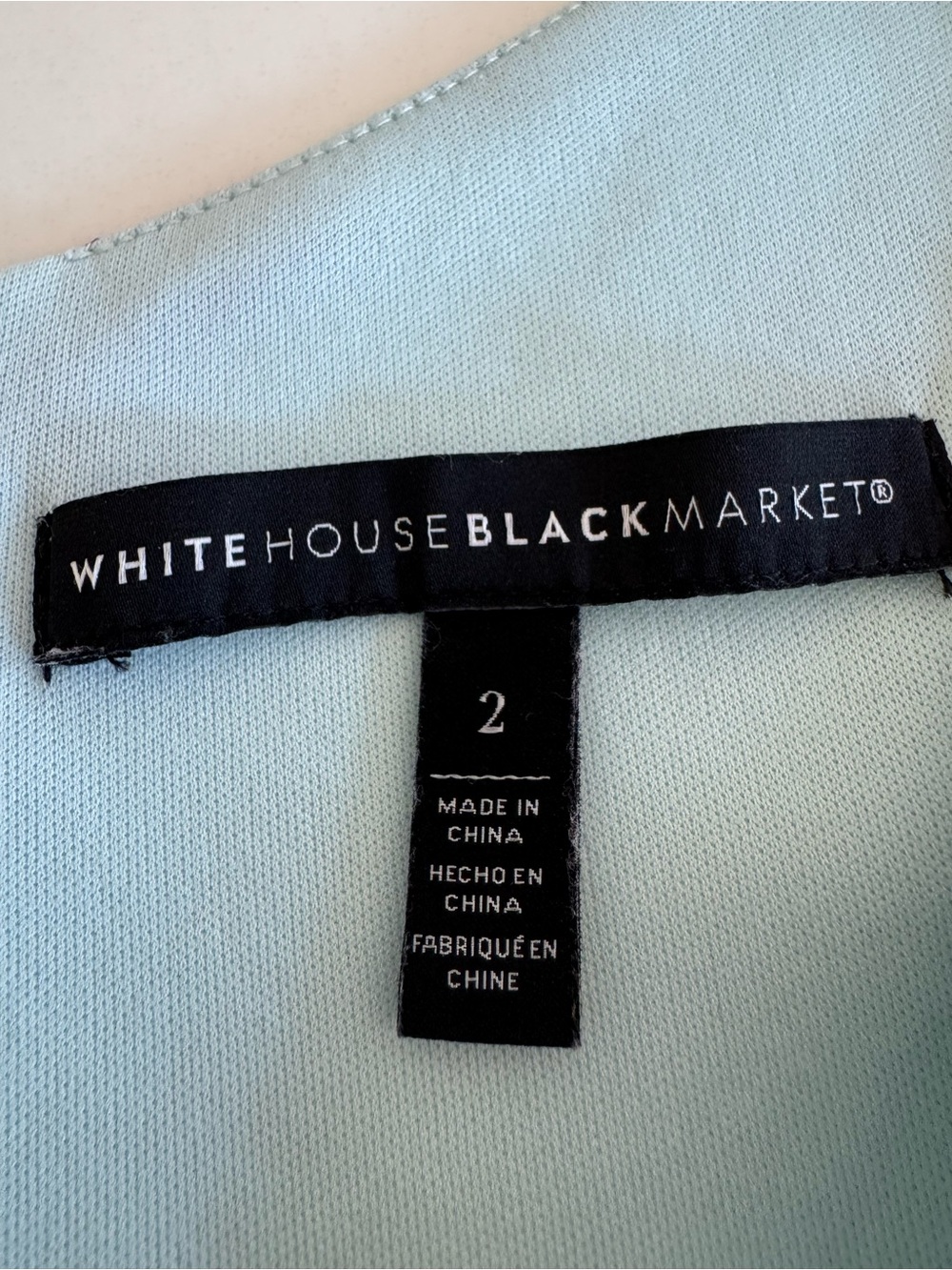 White House Black Market Light Blue Floral V-Neck Dress - Picture 3 of 3